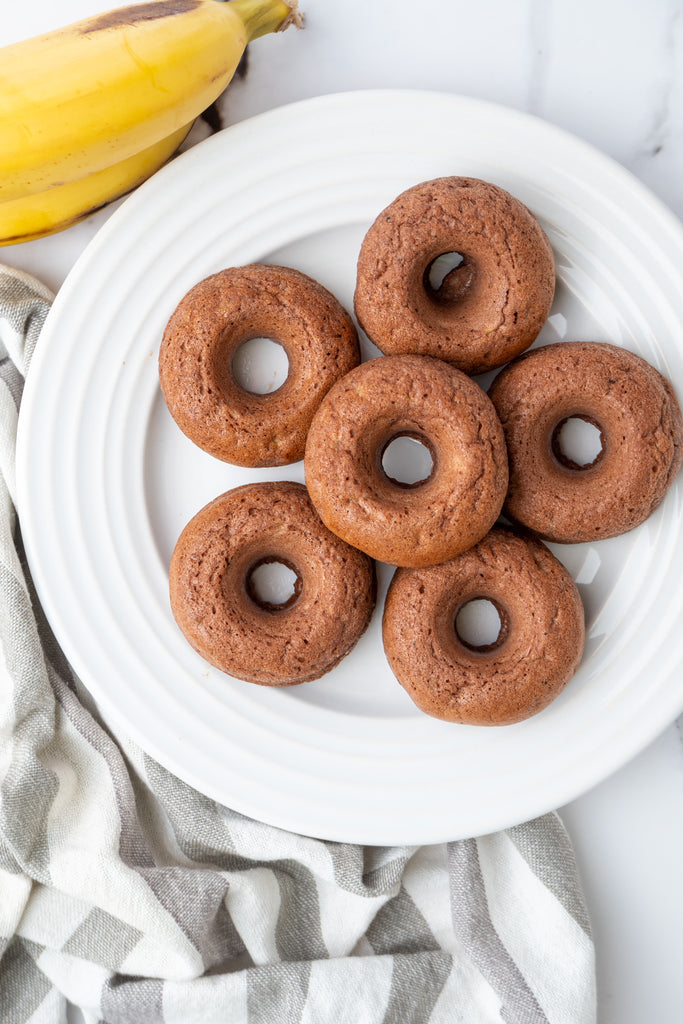 Banana Chocolate Protein Donuts